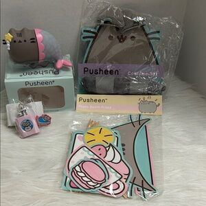 Pusheen Mermaid & Photo Booth Prop Set - Pink, Teal, Gray